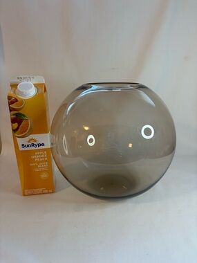 Vintage smoked glass fishbowl